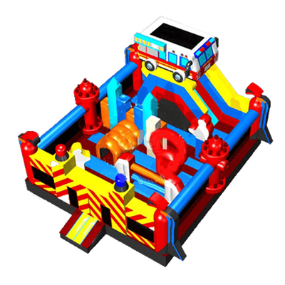 Надувной батут "Пожарная площадка" 6*4*4 м