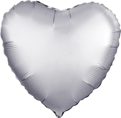 Сердце платина Сатин анаграмм 45 см