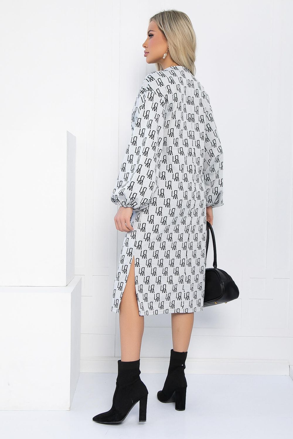 Платье Домино (светло-серое) П12763-18М LT Collection
