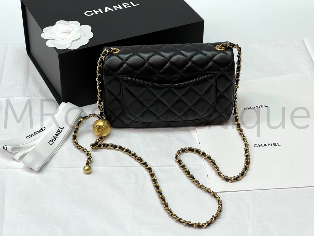 Черная сумка-конверт Chanel Шанель на цепочке