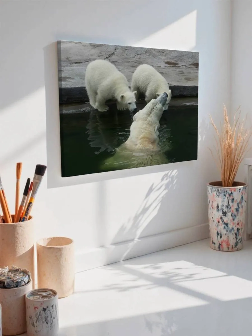 Картина на стену 40 X 50 Белый медведь