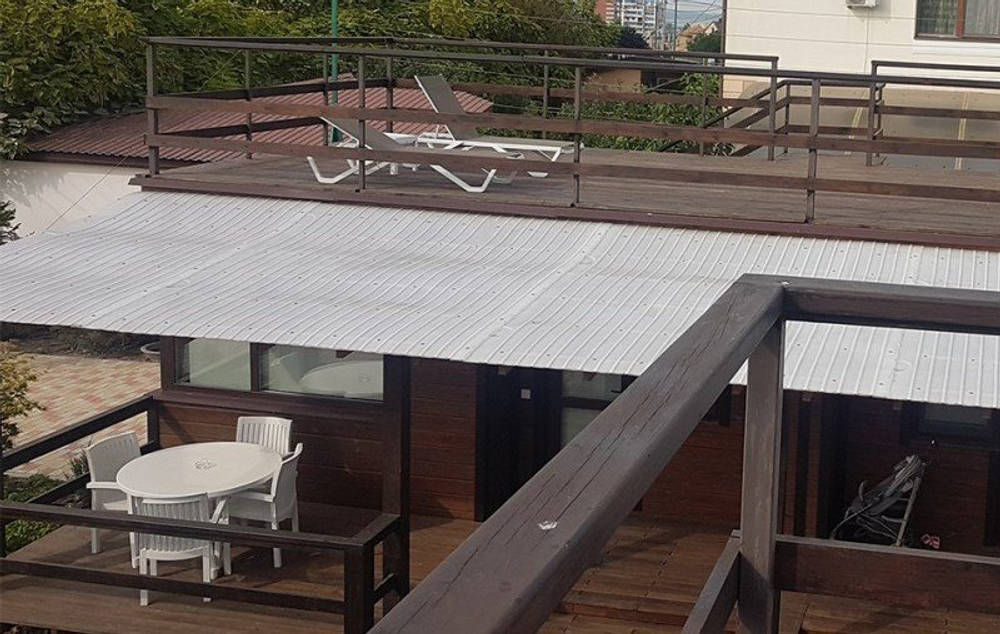 Шезлонг-лежак металлический PAPATYA Wave, белый, тортора