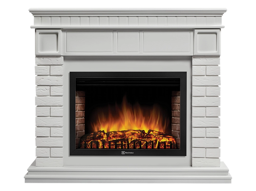 Портал Firelight Bricks 30 камень белый, белая эмаль