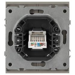 Розетка ЭРА Arktik 16-3107-07 информационная RJ45 титан | Эра Arktik