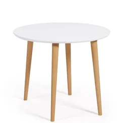 Раздвижной стол Oqui Ø90-170х90 см, белый