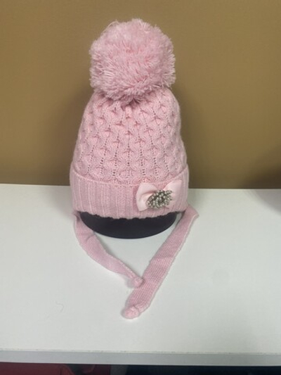 Шапка зимняя на девочку "Прикиндер" розовая,размер 44-46