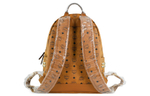MCM Stark Backpack Visetos Side Studs Medium Cognac