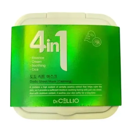 Набор тканевых масок успокаивающий DR.CELLIO DAILY MASKSHEET (DODO)-CICA 30 шт
