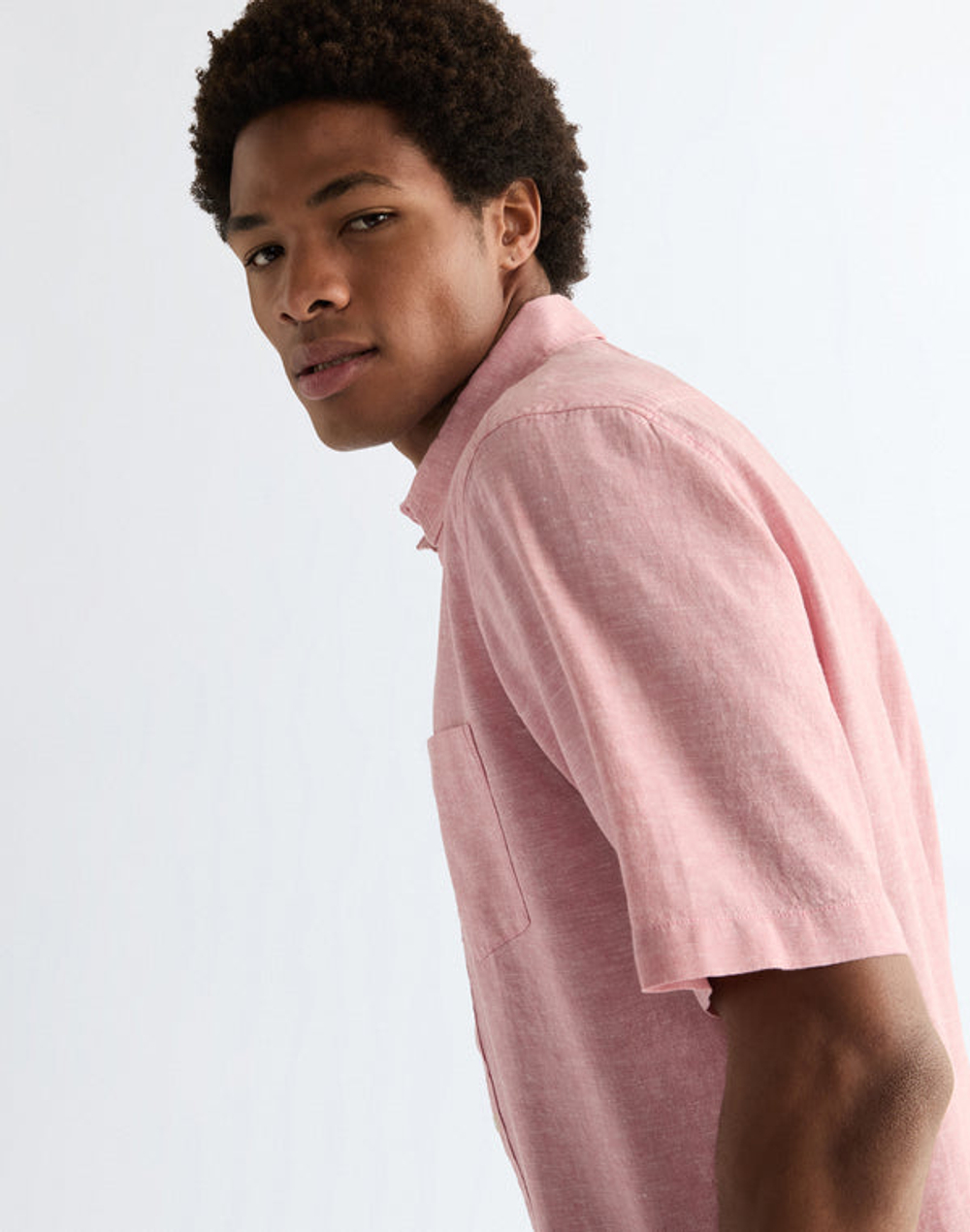 Рубашка мужская WRANGLER SS 1 PKT SHIRT DUSTY ROSE