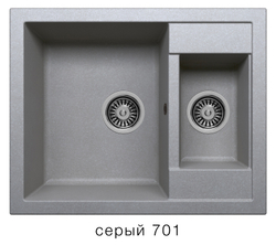Кухонная мойка Tolero R-109 620x500мм Серый №701
