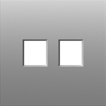 Накладка 2-я для розеток RJ45, TV, SAT, серый графит, серия S08
