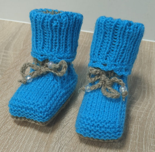 Пинетки детские бесшовные для новорожденных от 0 до 6-ти мес. Ручная работа