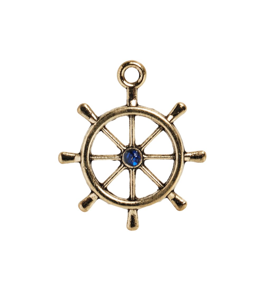 AM-3298 Фигурка кошельковая «Штурвал» (латунь)