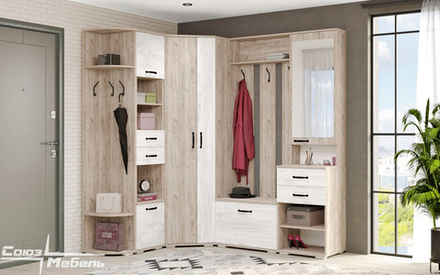 Оникс прихожая мебель бетон пайн