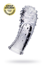 Прозрачная рельефная насадка на палец Gexa - 9 см. (Цвет: прозрачный)