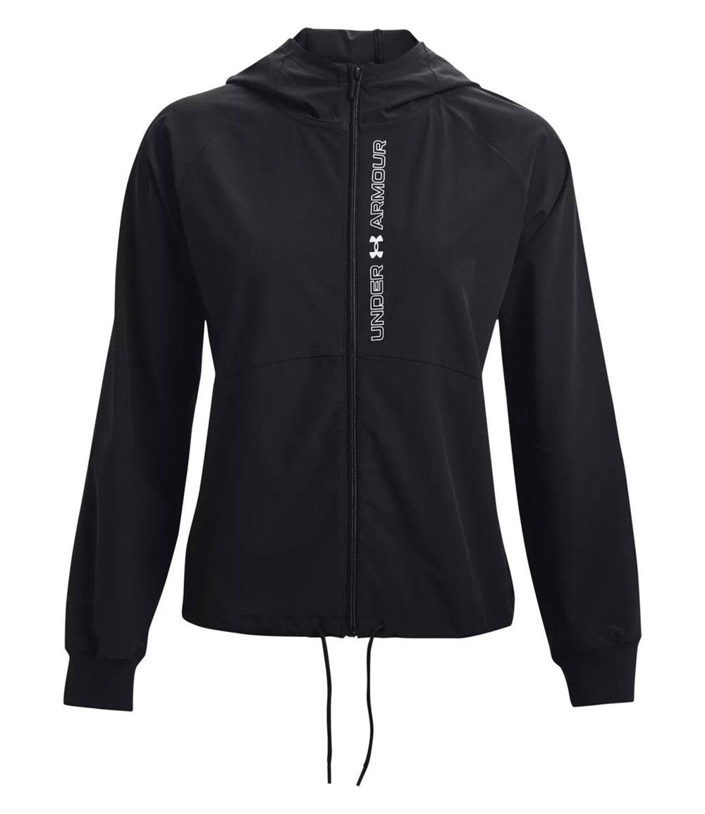 Ветровка женская Under Armour UA Woven FZ Jacket-BLK