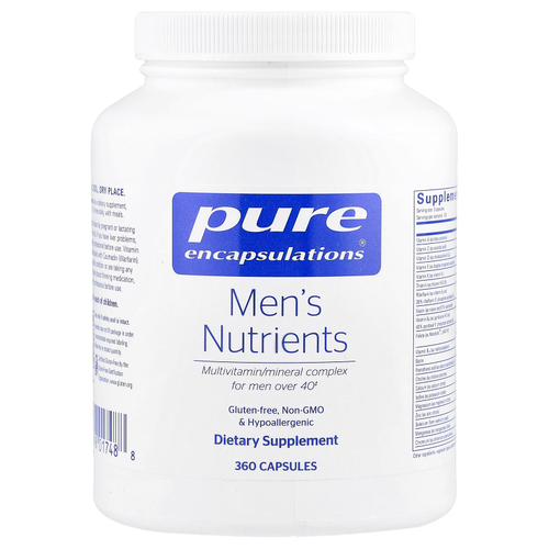 Pure Encapsulations, Men's Nutrients, мультивитаминный / минеральный комплекс для мужчин старше 40 лет, 360 капсул