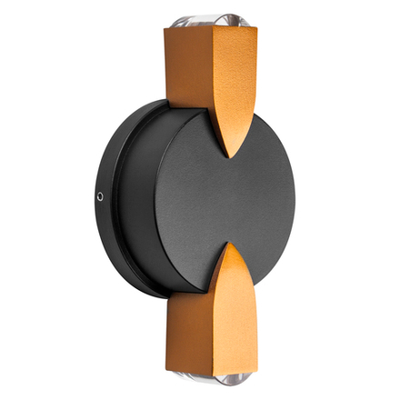 380623 Светильник DITO 2х1W LED 220LM G ЧЕРНЫЙ/ЗОЛОТО 4000K