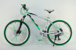 Велосипед 26" Т7 27скор (алюминиевая рама, диск. тормоз) Бело-зеленый (T7-15)
