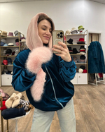 Варежки экомех песец розовый