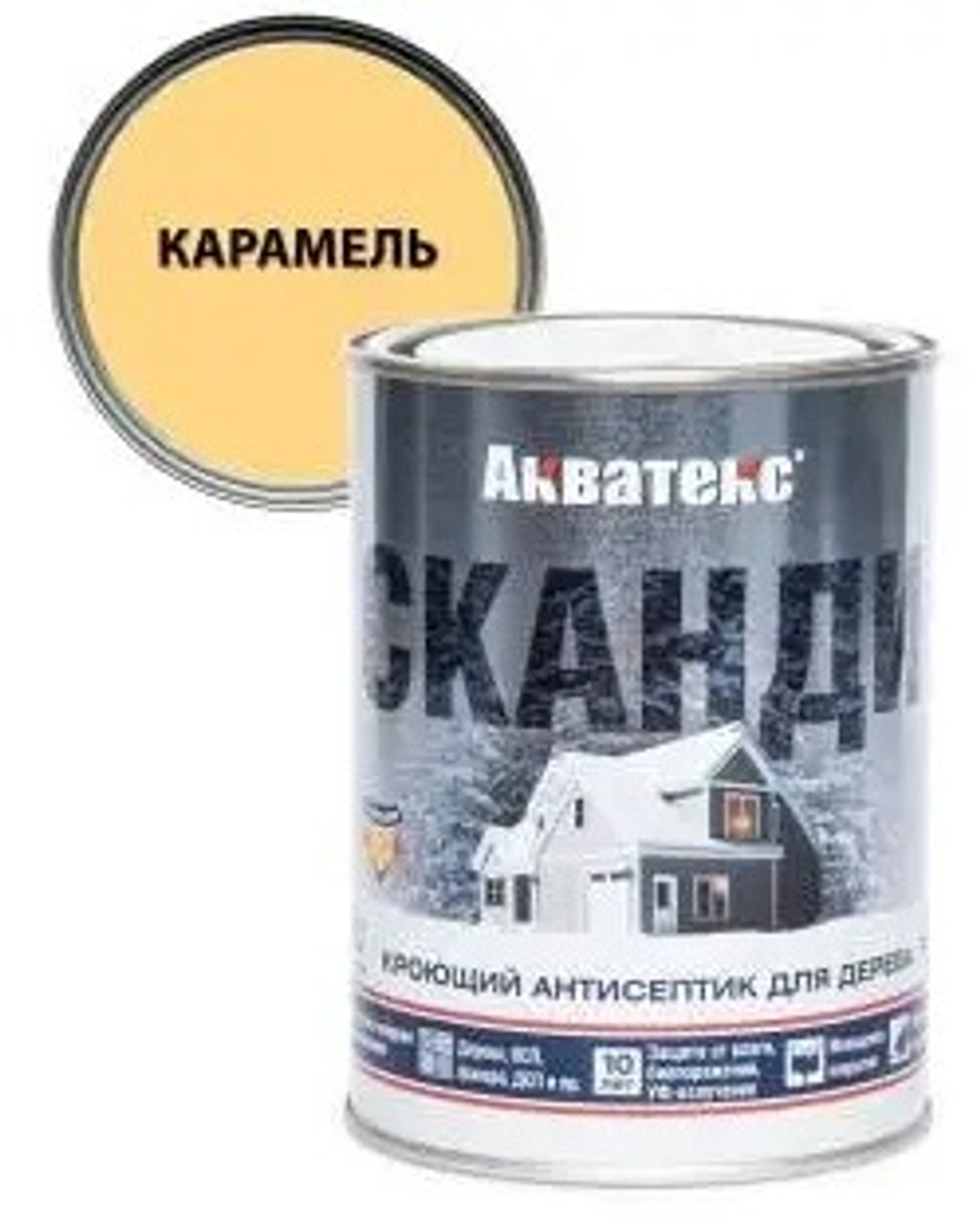 Антисептик для дерева АКВАТЕКС СКАНДИ, карамель, 0.75 л