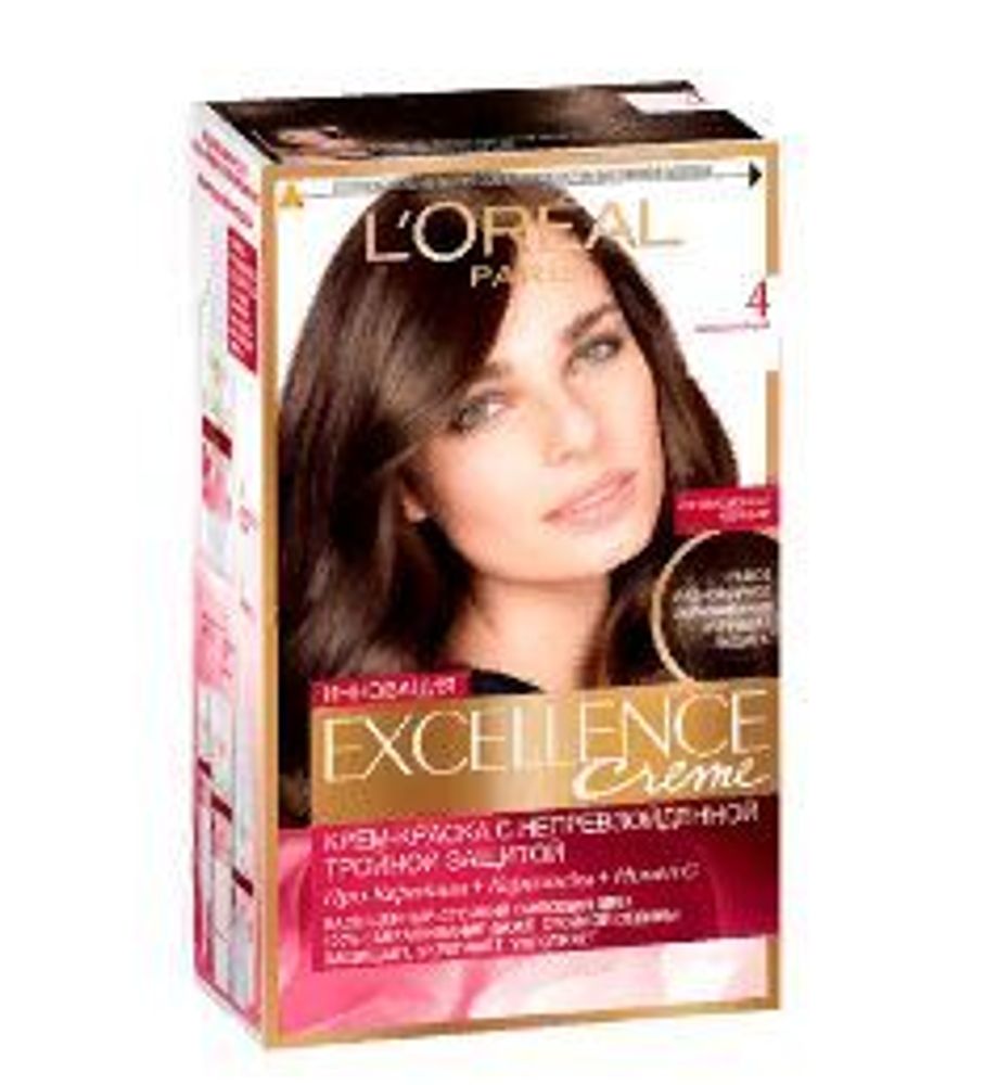 L&#39;Oreal Paris Краска для волос Excellence-Crème,тон №4, Каштановый, 48 мл