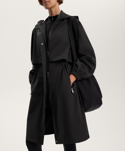 Oysho Сверхлегкий плащ с водонепроницаемостью 10 000 мм, черный