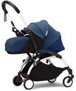 Коляска Stokke YOYO3 Newborn Pack рама белая White 2 в 1 Air France Blue