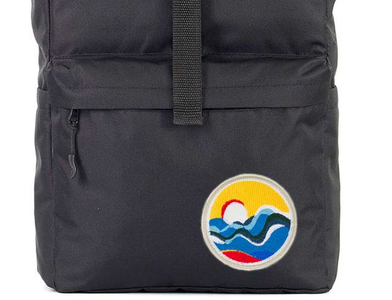 Нашивка термоаппликация на одежду и на рюкзак. Waves, Волны, Море