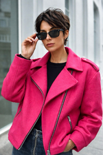 Пальто-косуха в яркой фуксии