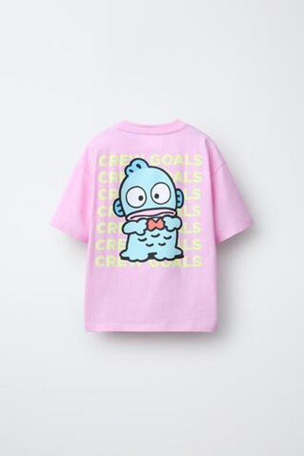 ZARA ФУТБОЛКА HANGYODON AND FRIENDS © SANRIO, РОЗОВЫЙ