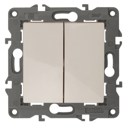 Переключатель ЭРА Elegance 14-1112-02 перекрёстный двойной 10АХ-250В слоновая кость