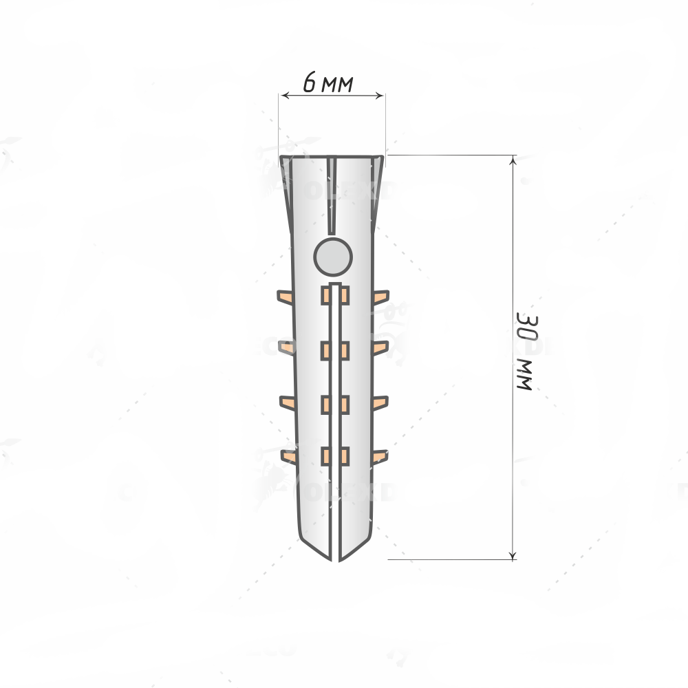 Дюбель 6 х 30 мм