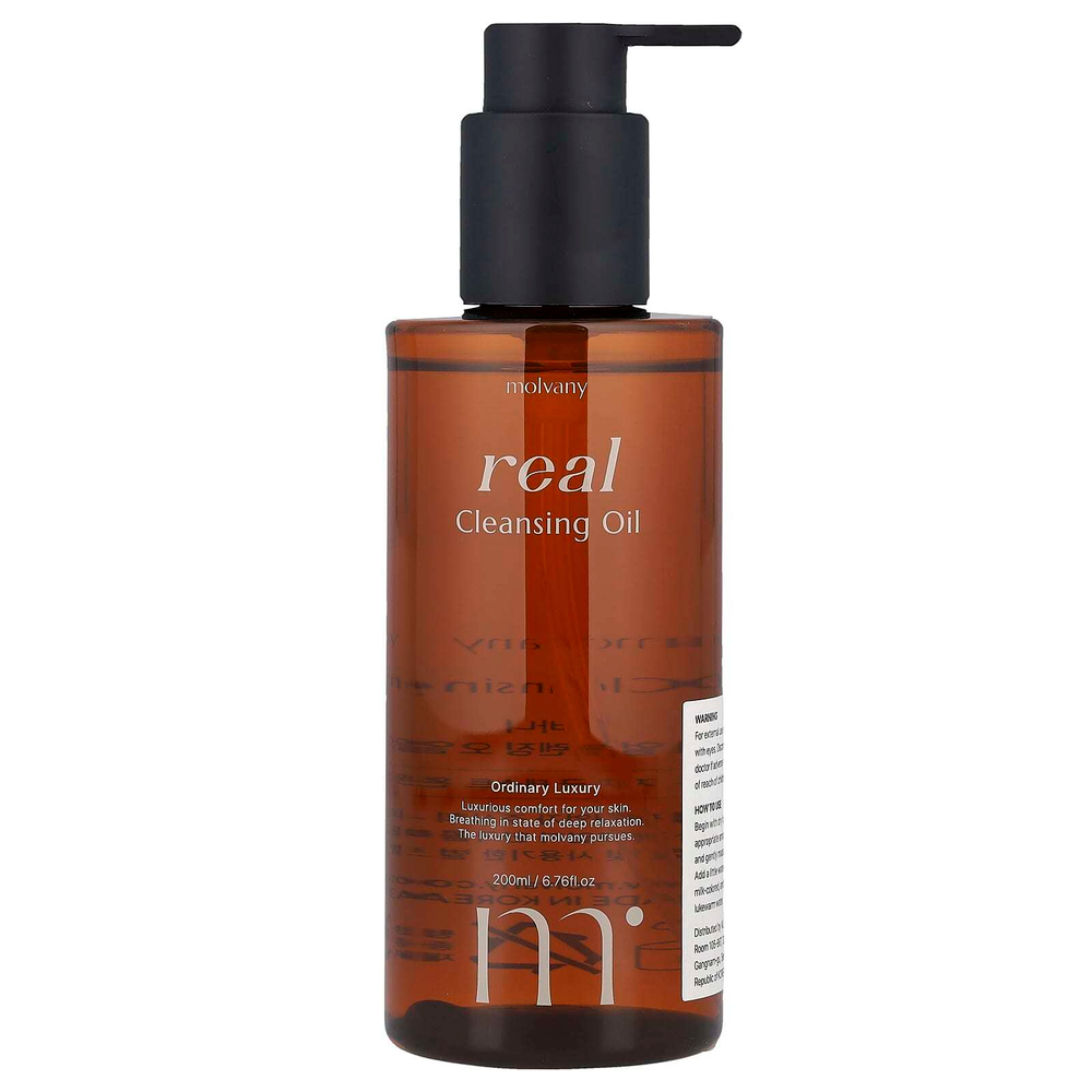 Molvany, Real, очищающее масло, 200 мл (6,76 жидк. унции)