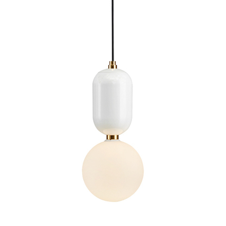 Pendant design lamp Aballs  by Parachilna (White,  D20)