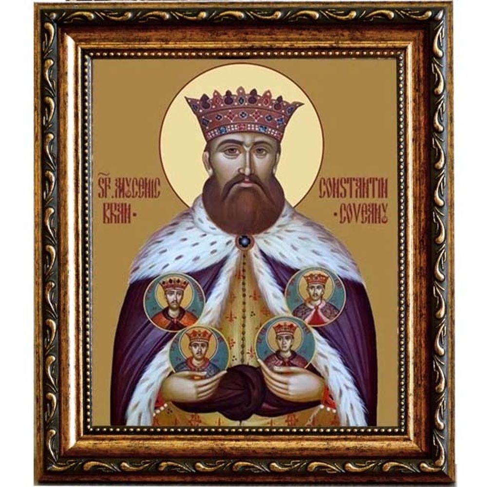 Константин Брынковяну мученик, господарь Валашский. Икона на холсте.