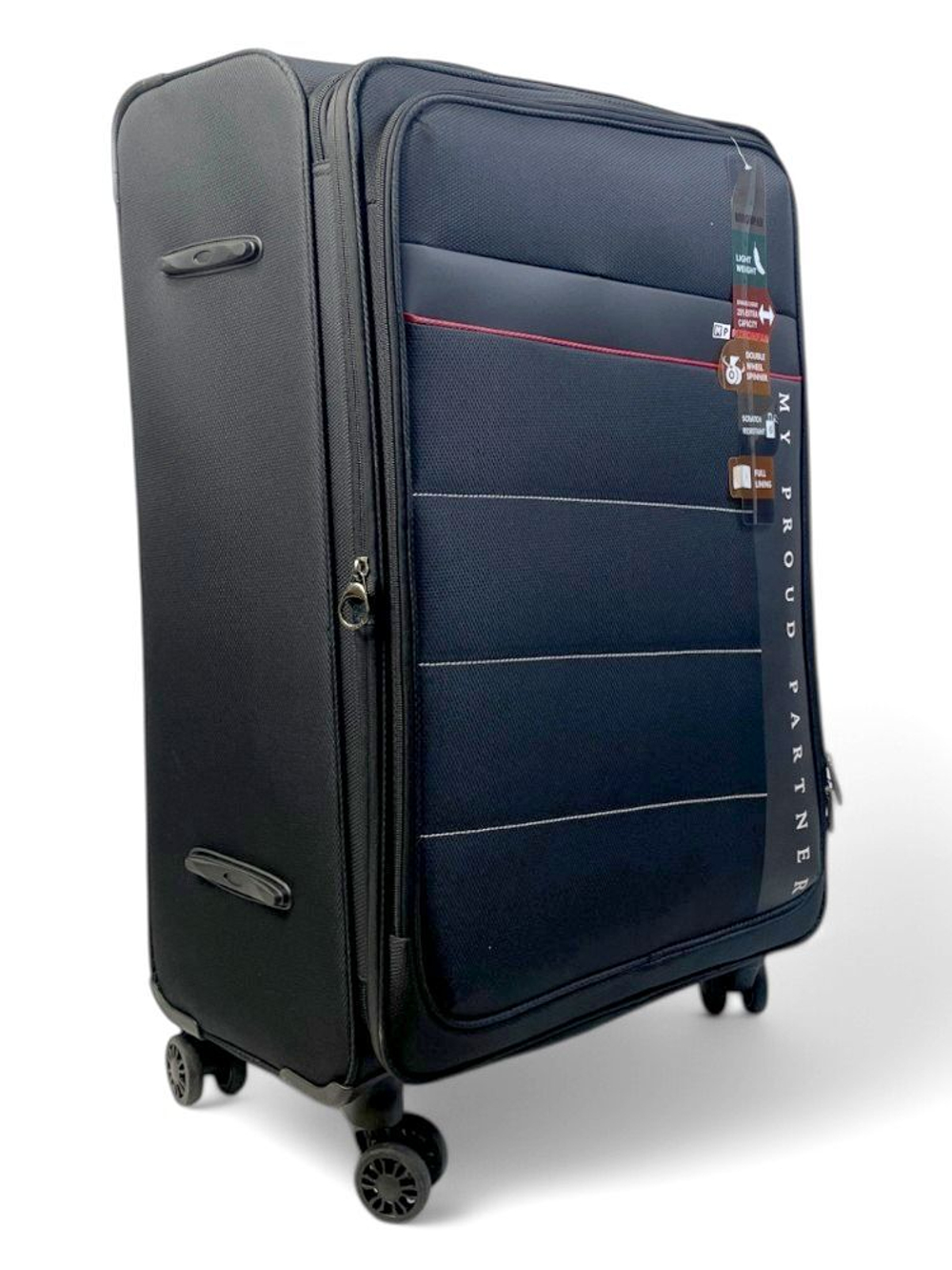 Большой чемодан Mironpan 50129, Черный, L