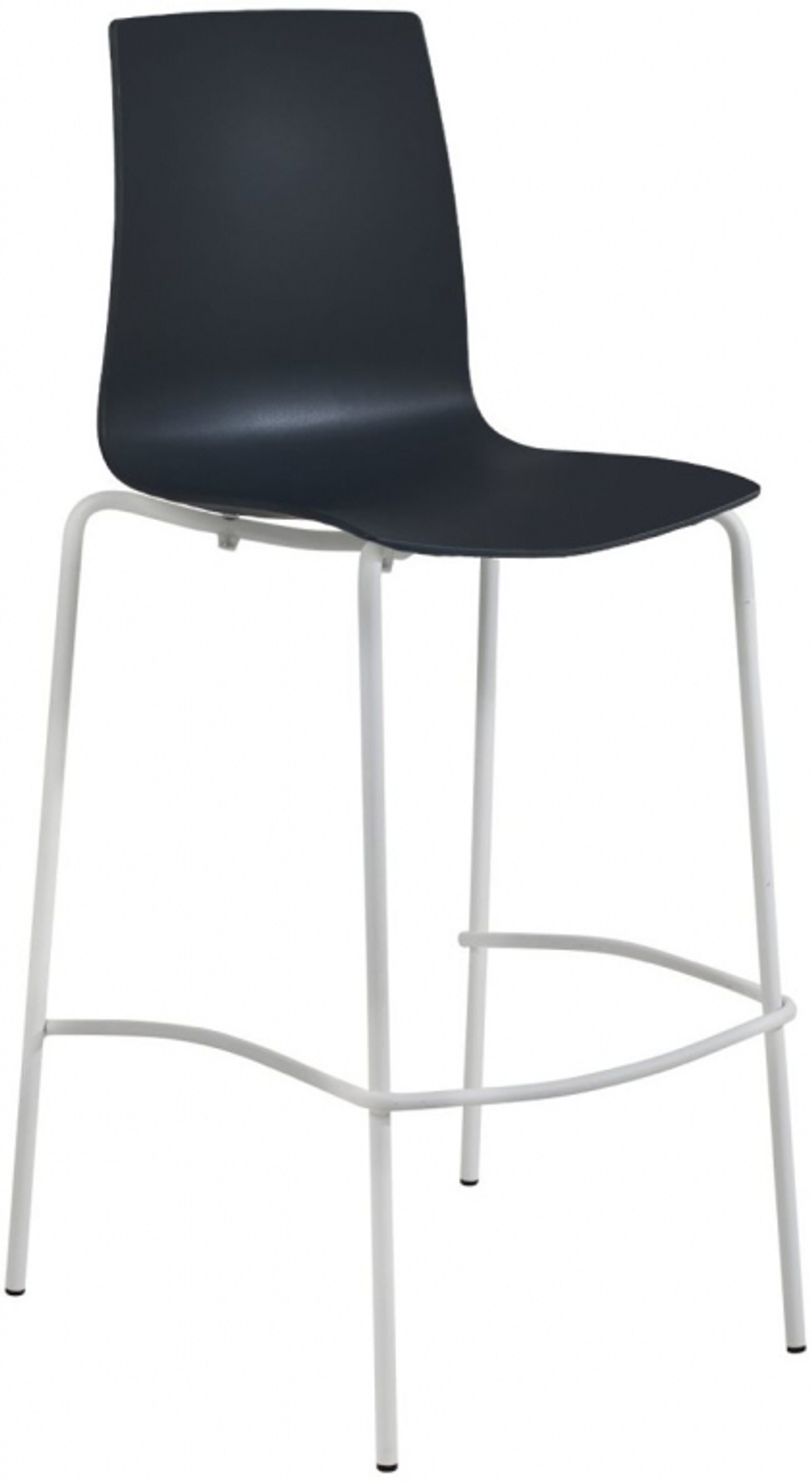 Стул пластиковый барный Papatya X-Treme BSL Pro, белый, черный