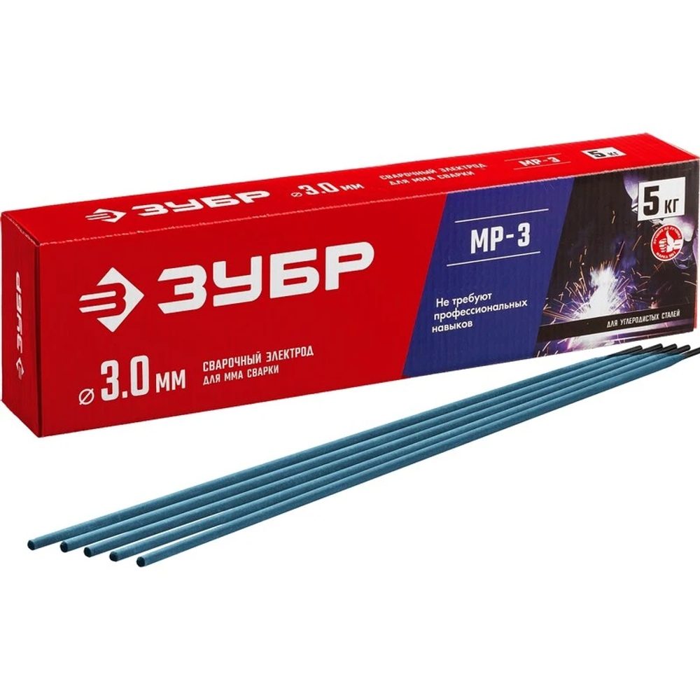 Электроды Зубр 40015-3.0 МР-3 3х350 мм 5 кг