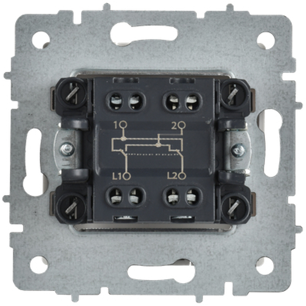 BRITE Выключатель 1-клавишный перекрестный 10А ВС10-1-3-БрАБ арктический белый IEK