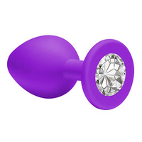 Анальная пробка 8,5см Lola Games Emotions Cutie Medium Purple clear crystal 4012-06Lola