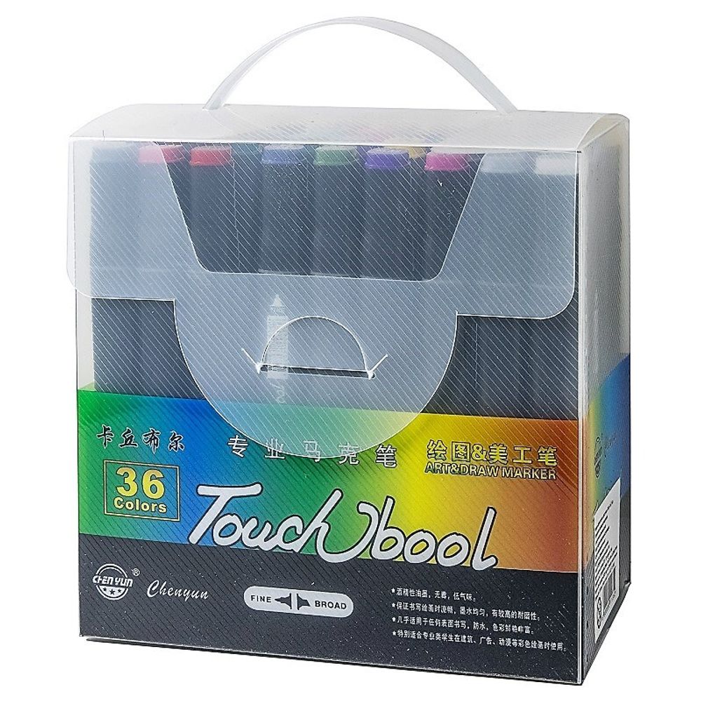 Набор маркеров для скетчинга 36цв, 2,0-6,0мм, Тouch Cool двусторонние, Egoist