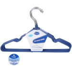 Плечики металлические нескользящие с полимерным покрытием 10шт «ТАРТИТАН», цвет голубой, 30см (Селфи)