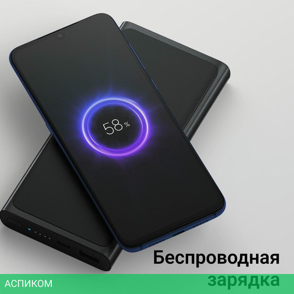 Портативное зарядное устройство Xiaomi Mi 10W Wireless Power Bank WPB15PDZM (BHR5460GL)