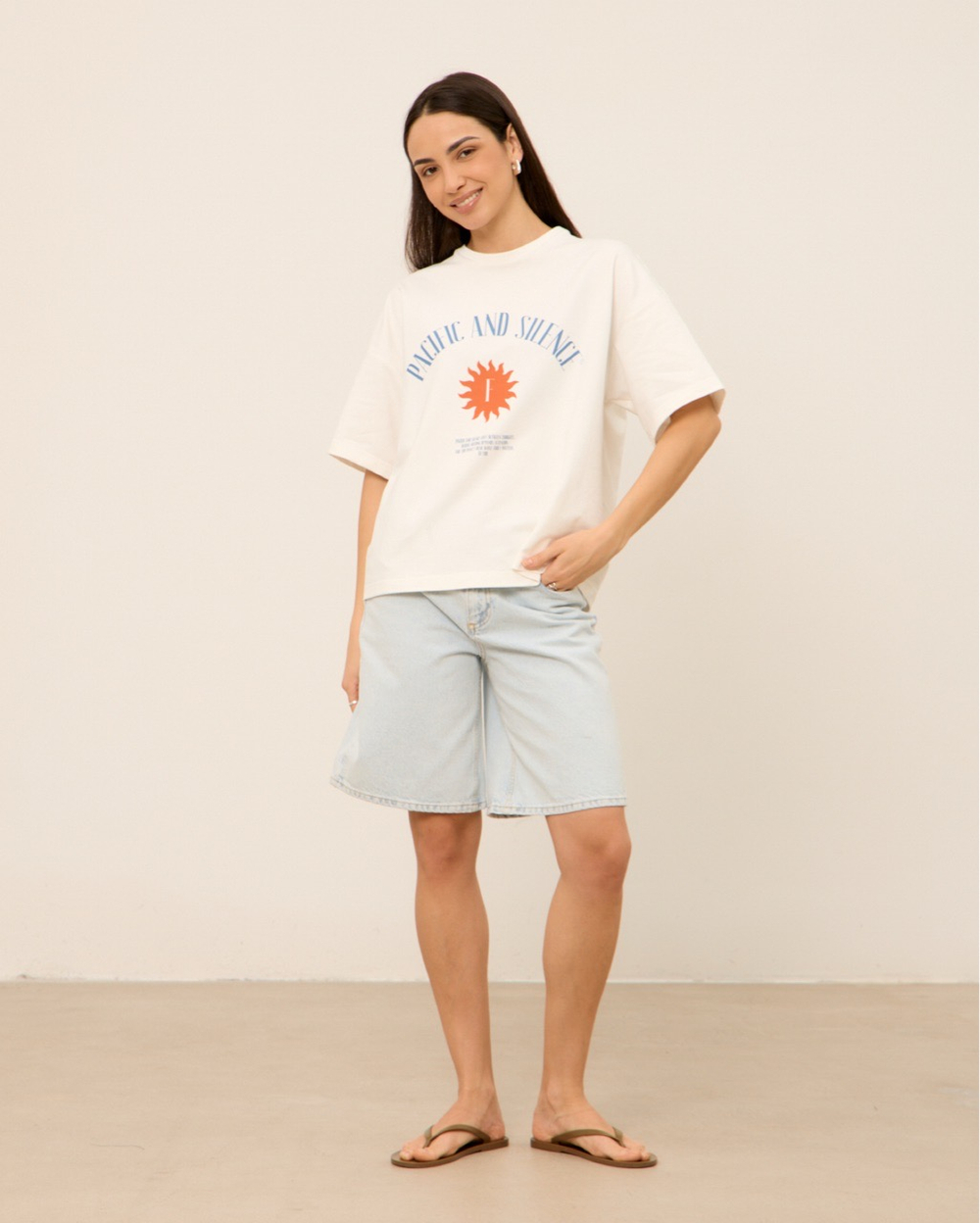 Футболка 03, F, сине-оранжевая