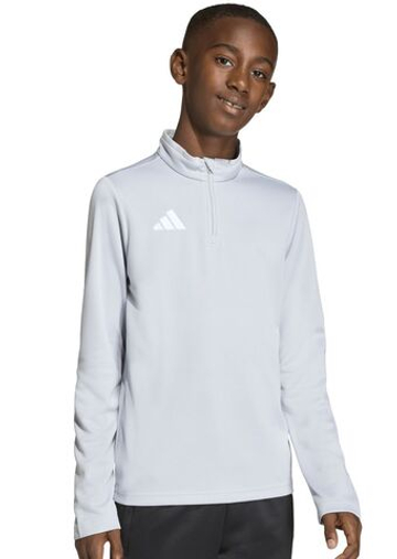 Кофта для мальчика теннисная Adidas Kids Entrada 26 Training - team light grey/white