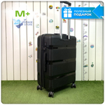 Средний чемодан Mironpan 95, Черный, с расширителем