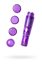 Мини вибратор Erotist с 5 насадками (Цвет: сиреневый)
