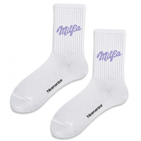 Носки Nicenonice Classic Милфа - Milfa - Милка (Белый, 41-45)