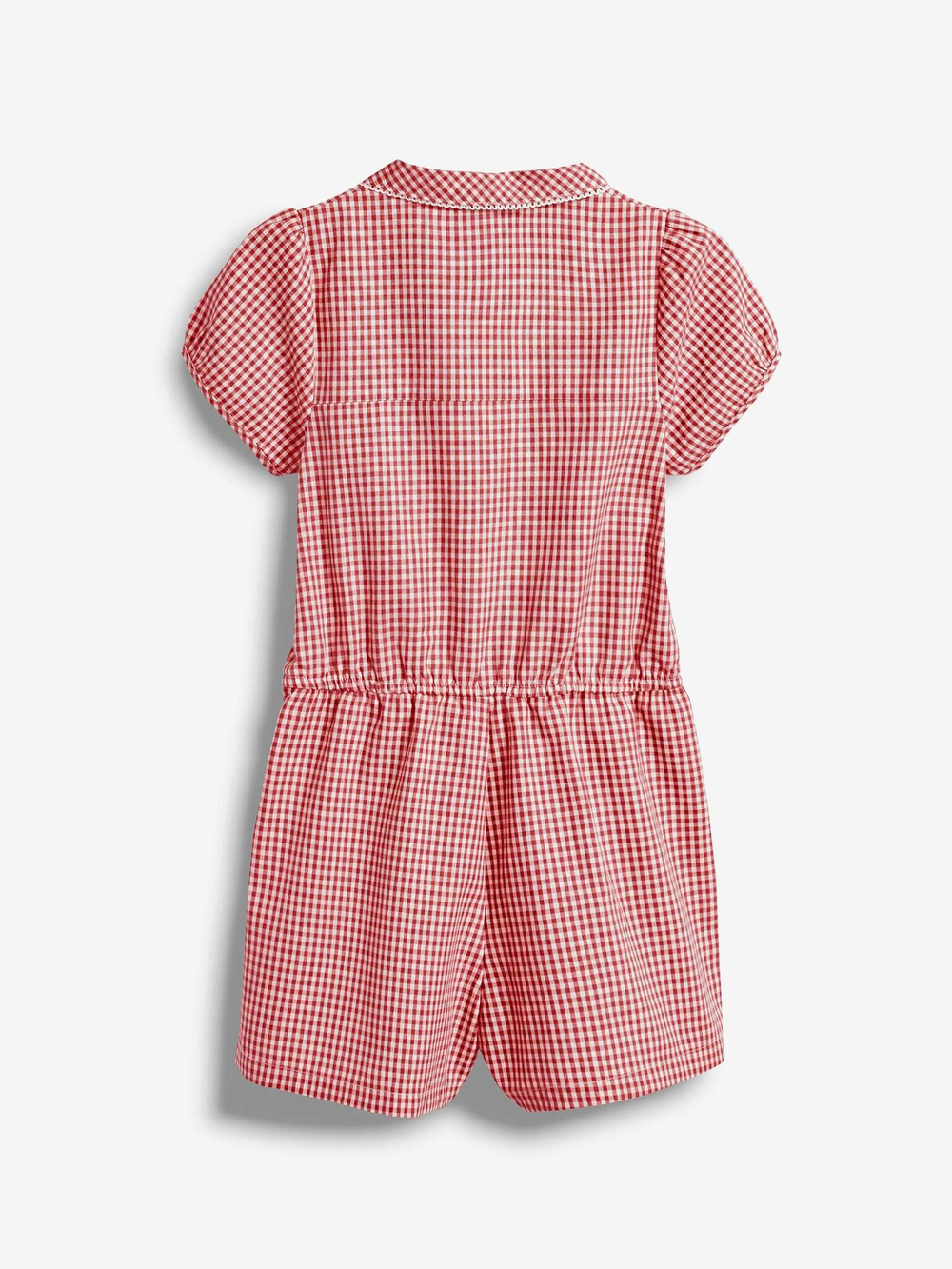 Комбинезон школьный на молнии для девочки Next 980-521, Красный, Белый